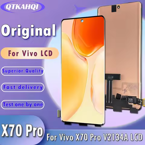 Original For vivo X70 Pro V2134A, V2105 LCD Display Touch Screen Digitizer Assembly Replacement For 