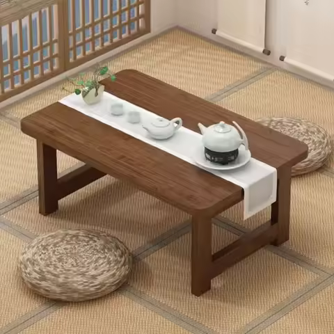 Japanese-style Tatami Table Coffee Table Household Bay Window Balcony Coffee Table Foldable Wooden T