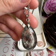 Natural Crystal Green Ghost Pendant No. 106 7g Free Steel Chain ️ Red Colorful Necklace Gift Collect