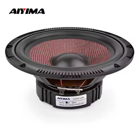 AIYIMA 1Pcs 6.5 Inch Midrange Woofer Speaker 4 8 Ohm 60W Siberglass Basin Alto Bass Loudspeaker DIY 