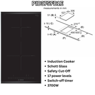 【Free Install+Free Shipping】Bosch Series 4/6 | Built In Domino hob | PRA3A6B70 | PRB3A6B70 | PKF375F