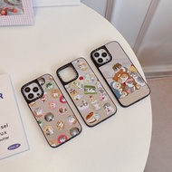 Tify Mirror with Magnetic Function Donuts Cats Eat Dessert Cats Hug Group Cat Pattern Mobile Phone P