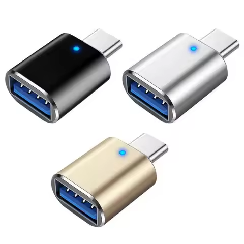 LED USB 3.0 To Type C Adapter OTG To USB C USB-A To Micro USB Type-C Female Connector For Samsung Xi