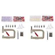 Jewelry Pearl Setting Machine Tools Beads Rivet Fixing Machine with 5 Size Imitation Pearl Beads for