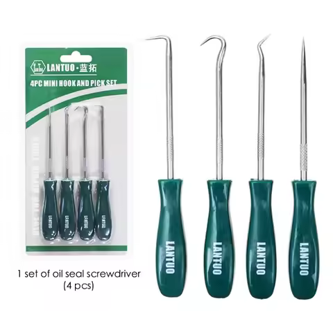 4Pcs Oil Seal Screwdrivers Set Car Auto Vehicle Pick Hooks for Garages General-Plumbers Mechanics Wo