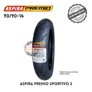 Aspira Premio Sportivo 2 90/90-14 Tubeless 90/90 R14 Ring 14 Tubeless Tires for Automatic Motorcycle