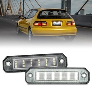 FZ 2Pcs For Honda Civic EJ EG EK CR-X Del Sol Integra SJ EK3 White LED Number License Plate Light