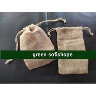 9x12cm drawstring jute bag