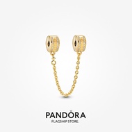 Pandora 14K Gold Plated Logo Safety Chain