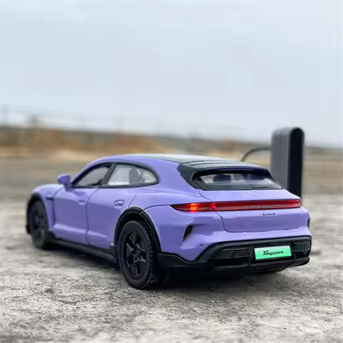1/36 Porsche Taycan Turbo S Coupe Alloy Sports Car Model Diecasts Metal New Energy Vehicles Car Mode