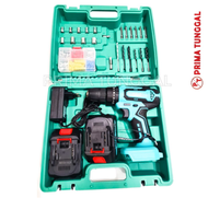 Mesin Bor Cas Set NRT PRO 20V 10MM DC 340 Bor Baterai Batre Cordless