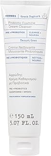 KORRES Greek Yoghurt Foaming Cream Cleanser, Hydrating, Deep Cleansing Skin Care, Makeup Remover, Fa
