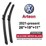 (Front+Rear 3pcs)silicone car wiper for VW Volkswagen Arteon 2021-present 2020 2019 2018 2017 Windsh