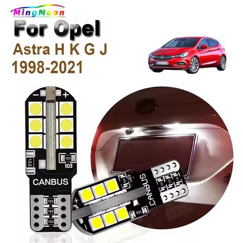 2Pcs T10 License Plate LED Bulbs For Opel Astra H K G J 1998 2002 2003 2011 2012 2013 2016 2018 2019