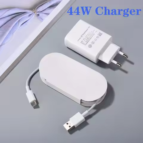 For Original 44W Vivo Fast Charger EU/US Flashcharge 2.0 TypeC Cable For X70 X60 S12 S10 Pro T1 IQOO