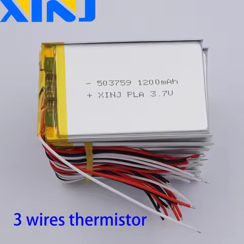 10 x 3.7V 1200mAh 4.44Wh Rechargeable Li Lipo Battery 503759 NTC 3-Wires Thermistor For GPS Bluetoot
