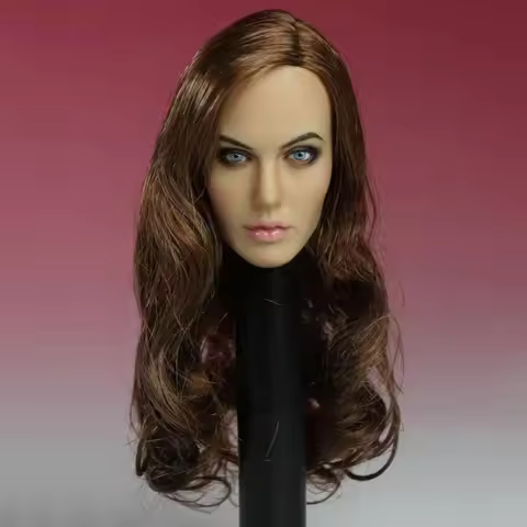 CGL T-10 1/6 Female Soldier Angelina Jolie Hair Planting Head Carving Model Accessories Fit 12" Acti