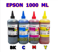 หมึกเติม EPSON 1000ml BK/C/M/Y คุณภาพสูง เกรดAสำหรับเติมเครื่องปริ้น EPSON ติดแทงค์ และเติมตลับหมึก