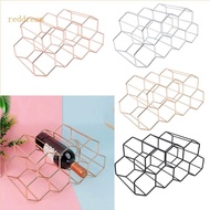 REDD 7 Bottles Metal Wine Rack Countertop Free-Stand Wine Storage Holder Space Saver Protector for R