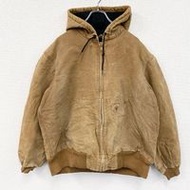 二手 2000 年代 Carhartt Active Jacket/Duck Parka，復古款，駝色，L 碼