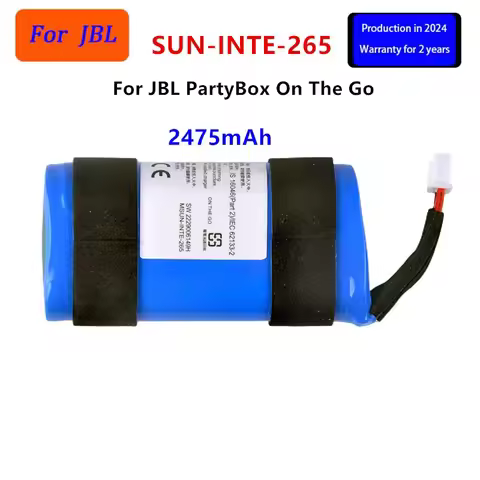 Original SUN-INTE-265 2475mAh For JBL PartyBox On The Go/OnTheGo Bluetooth Wireless Speaker Replacem