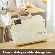 EduElite A4 nhựa tập tin thư mục với khóa xử lý hộp di động tập tin không thấm nước nộp hồ sơ Nguồn