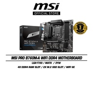 MSI Pro B760M-A WiFi DDR4 Motherboard LGA1700/MATX