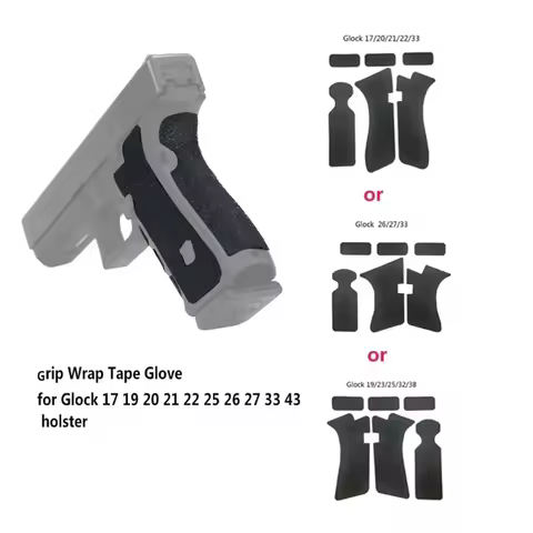 Non-slip Rubber Texture Grip Wrap Tape Glove Waterproof For G17 19 20 26 27 33 Holster 9mm Pistol Ac