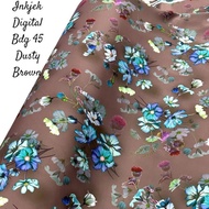 KAIN PASANG INKJET DIGITAL ITALIAN SILK BIDANG 45 KAIN ELA ROYAL SATIN TOYOBO SILK FLOWER PRINTED FA