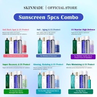 SKINMADE Combo Set - Sunscreen SPF50 + Face Serum + Moisturiser + Cleanser (5 Pcs)
