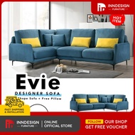 EVIE 3 Seater L Shape Sofa / Modular Fabric Sofa