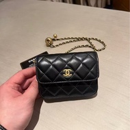 Chanel/香奈兒黑金珠金球腰包mini woc鏈條包 31開 單肩腰包胸包都可以 極品小可愛