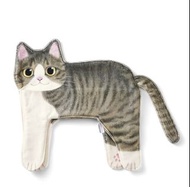 全新Felissimo 貓部 日本正版 懶在毛巾架貓咪毛巾 - 虎紋貓（美短）