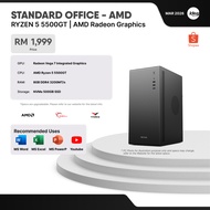 IDEALTECH STANDARD OFFICE AMD PC PACKAGE ( AMD RYZEN 5 / AMD RADEON GRAPHICS / 8GB RAM / 500GB SSD )