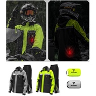 Genuine MOTOWOLF MDL0402 high-end raincoat set - Ultra-light raincoat with led lights