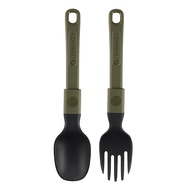 Awada outdoot camping folding fork and spoon set