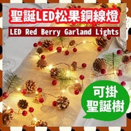 LED松果銅線燈 - 2米 花環燈  LED燈串-暖白 燈 裝飾 氣氛 節日彩燈串 村屋 露台 天台 露營 車中泊 防水 聖誕燈飾 求婚 聖誕樹佈置 聖誕裝飾 聖誕樹 裝飾擺設  [平行進口]