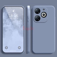 เคสสำหรับ Tecno Spark Go 2024 Techno Spark 20 Pro 20C 4G เคสโทรศัพท์ซิลิโคนเหลวสีทึบนิ่มกันกระแทกด้ว