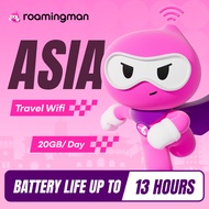 (5G) Roamingman Asia Regions - 39 Countries - 20GB/Day | Daily Usage | Rental Pocket Wifi