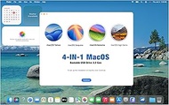 4-in-1,Bootable MacOS Tahoe 26、MacOS Sequoia 15、Sonoma 14、High Sierra 10.13.6, USB Drive 3.2, Reinst