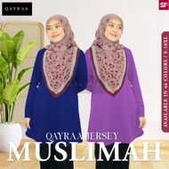 QAYRAA PRT 10 (2XL-7XL) Muslimah Jersey / Plain Muslimah Jersey - Muslimah Sportswear