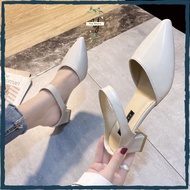 Women's sandals with pointed toe, 4.5cm padded sole for work and school Y612