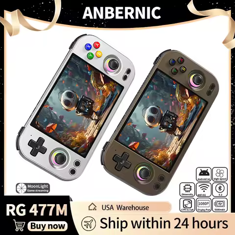 ANBERNIC RG 477M Retro Handheld Games Console 4.7" LTPS In-Cell Touch Screen Aluminum Alloy Android 