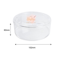 FF2000 24pcs/CTN PS Round Plastic Container Bekas Kuih Cookies Box Chocolate Container Food Containe