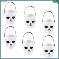 Pumpkin Candy Buckets Skull Mini Halloween Decorations Indoor Basket Pail for Cauldron Skulls 6 Pcs 