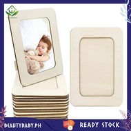 [beautybaby.ph] 12 Pieces DIY Wood Picture Frames Unfinished Solid Wood Photo Picture Frames Standin