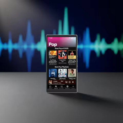 Famue MP3 Player Android 13 with Bluetooth and WiFi，MP3 MP4 Player with Spotify，Audible，Pandora，Stan