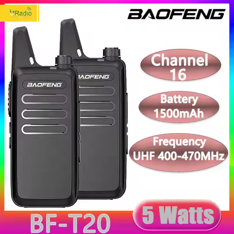 Baofeng BF-T20 2PCS Mini Walkie Talkie PortableTwo Way Radio Charging USB VOX For BF-C9 BF-888S KD-C