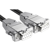 SERIAL DB9 RS232 9PIN FEMALE to 9PIN FEMALE STRAIGHT CABLE 1METER METAL CONNECTOR