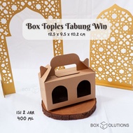 Carrie box jar tube (short) window contents 2 (400 ML) mica carrying box/ - 18.5 x 9.5 x 10.2 cm